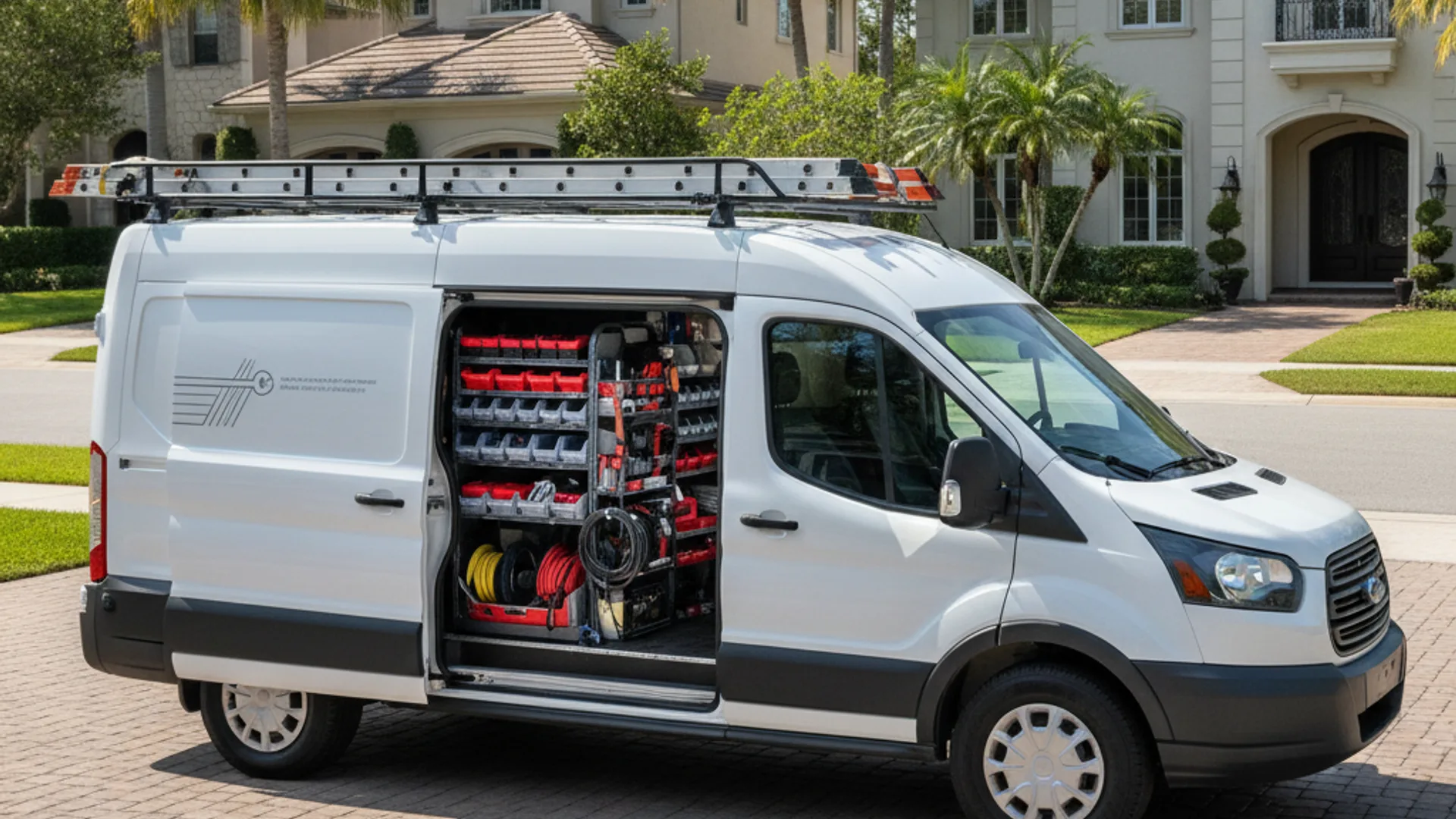 Professional service vehicle arriving at a Cherry Creek home for appliance repair